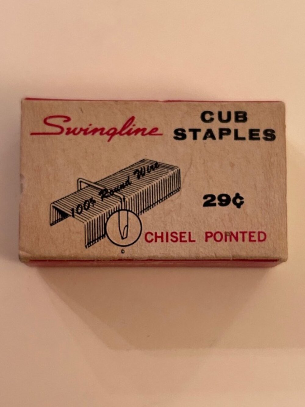 Vintage Box of Swingline Cub Staples